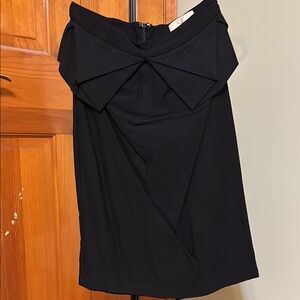 Elegant Black Bow Detail Skirt